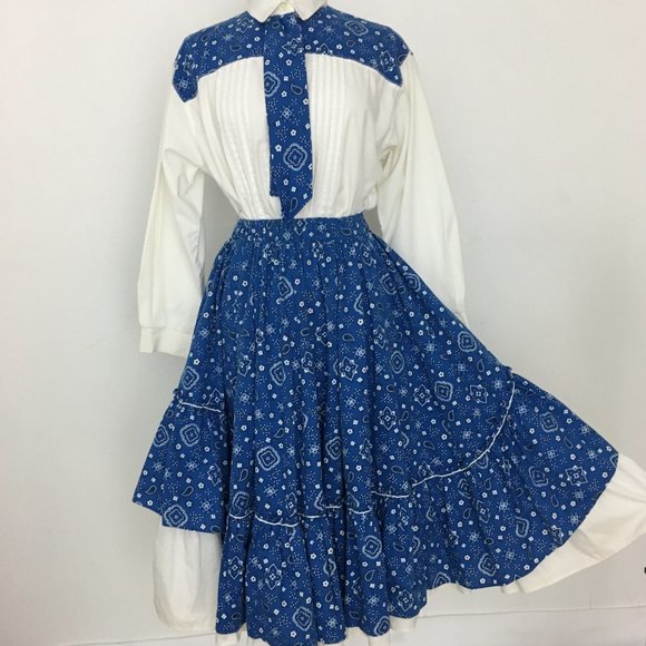 X SOLD X Square Dance Costume Skirt Rockabilly L - Picture 2 of 8